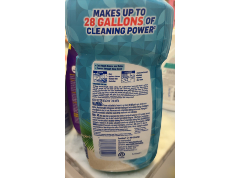 Lysol 3 In 1 Power Clean Multi-Surface Cleaner, Coconut & Sea Mineral, 28 fl oz/828 mL