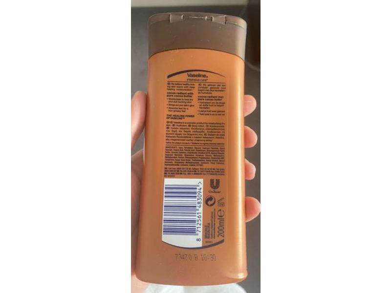Vaseline Intensive Care Cocoa Radiant Lotion, Pure Cocoa Butter, 200 mL