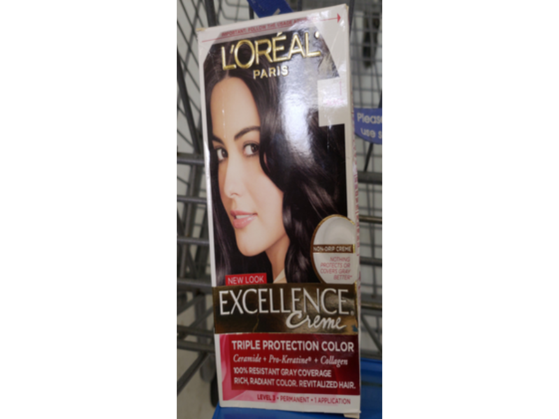 L'Oreal Paris Excellence Triple Protection Color, 1 Black, 1Application