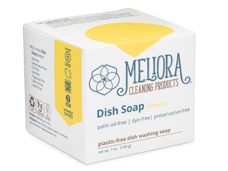 Meliora Cleaning Products Dish Soap, Lemon, 7 oz/199 g