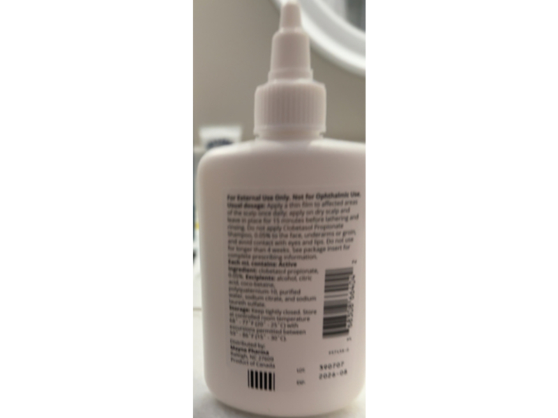 Clobestasol Propionate Shampoo 0.05 %, 4 fl oz, Mayne Pharma (Rx)