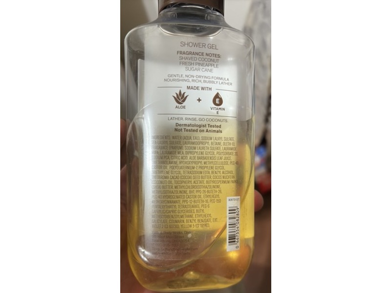 Bath & Body Works Shower Gel, Coconut Pineapple, 10 fl oz/295 mL
