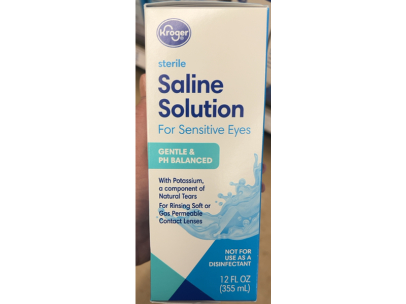 Kroger Saline Solution, 12 fl oz/355 mL