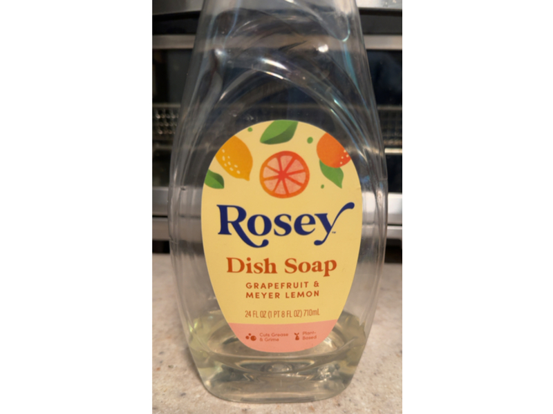 Thrive Market Rosey Dish Soap, Grapefruit & Meyer Lemon, 824 fl oz/710 mL