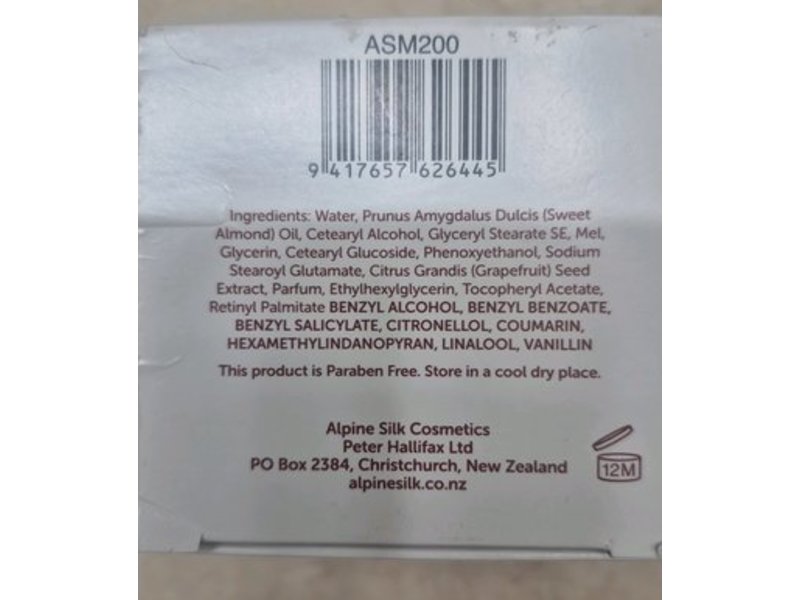 Alpine Silk Manuka Honey Nourishing Moisture Cream, 3.52 oz/100 g