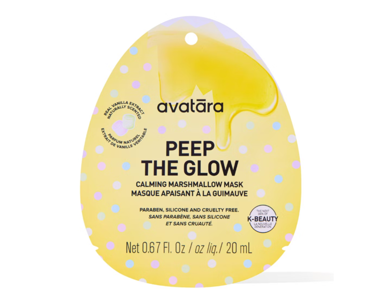 Avatara Peep Glow Calming Marshmallow Mask, 0.67 fl oz/20 mL