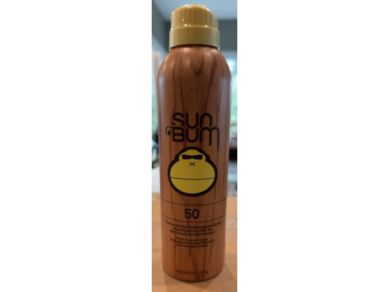 Sun Bum Permium Moisturizing Sunscreen Spray, SPF 50, 6 oz/170 g