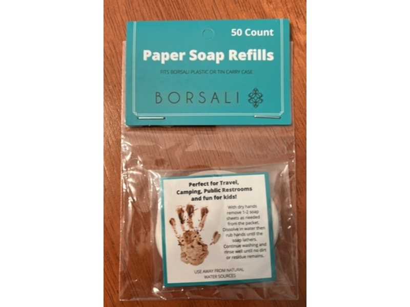 Borsali Paper Soap Sheets Refill, 50 Count