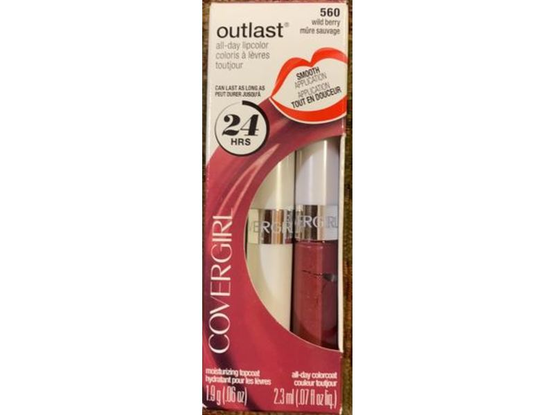 Covergirl Outlast All Day Lipcolor, Wild Berry 560, 0.6/1.9 g