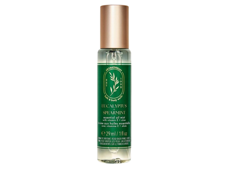 Bath & Body Works Stress Relief Essential Oil Perfume Mist, Eucalyptus + Spearmint, 1 fl oz/29 mL