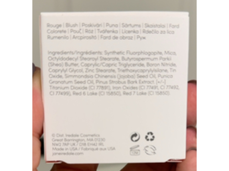 Jane Iredale Pure Pressed Blush, Velvet Petal, 0.11 oz/3.2 g