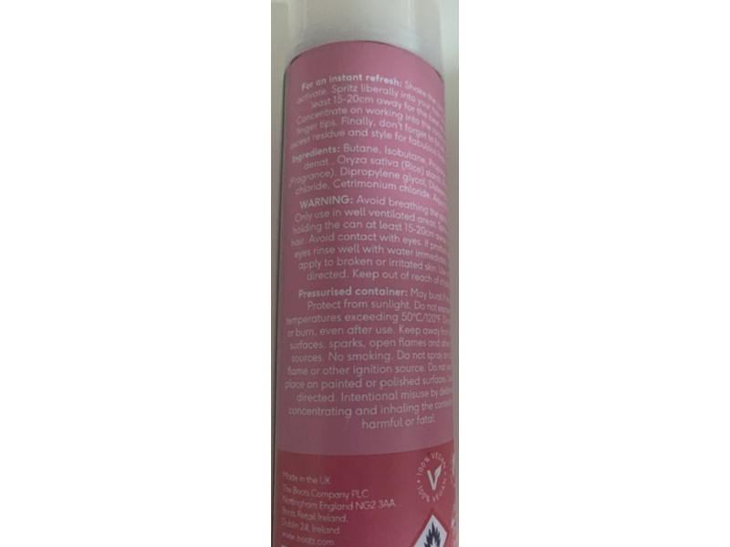 Boots Everyday Dry Shampoo, Blossom, 200 mL