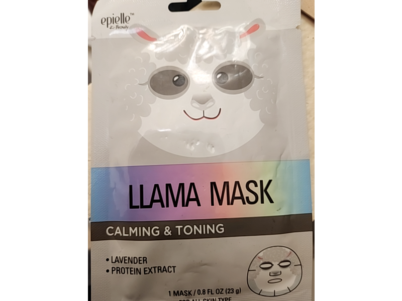 Epielle Calming & Toning Llama Mask, Lavender & Protein Extract, 0.8 fl oz/23 g, 1 Count