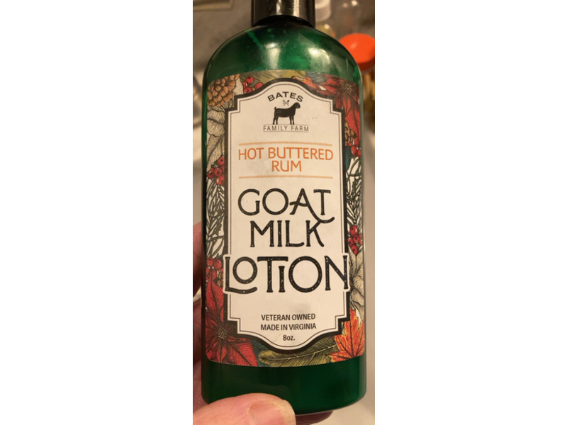 Bates Family Farm Goat Milk Lotion, Hot Buttered Rum, 8 oz