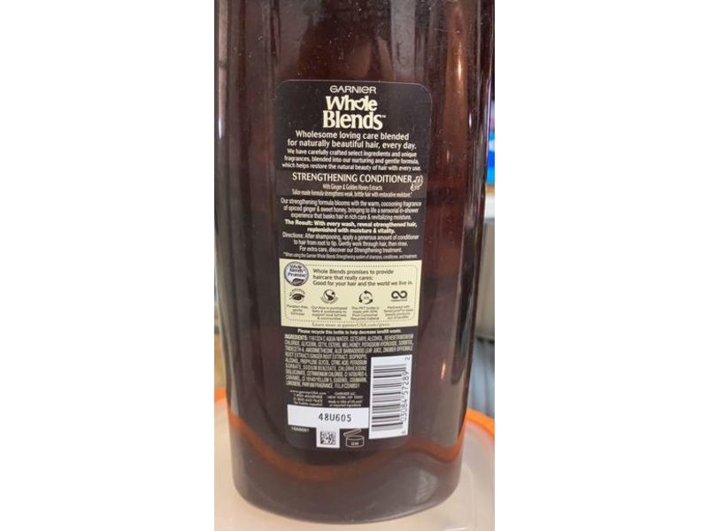 Garnier Whole Blends Strengthening Conditioner, Ginger Recovery, 26.6 fl oz/786 mL