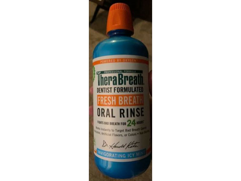 Therabreath Fresh Breath Oral Rinse, Icy Mint, 33.8 fl oz