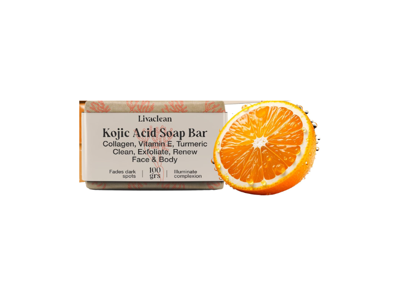 LivaClean Kojic Acid Soap Bar, 14 oz/400 g, Pack Of 4