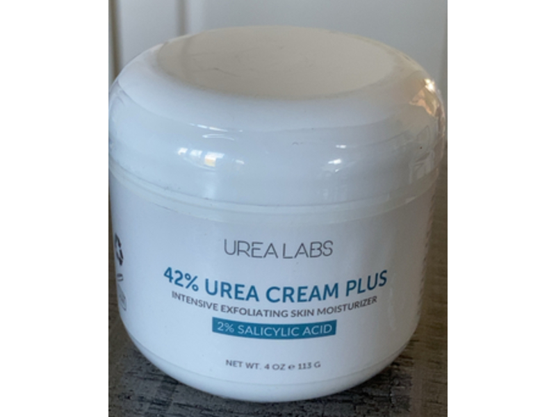 Urea Labs Urea Cream Plus Intensive Exfoliating Skin Moisturizer, Salicylic Acid, 4 oz/113 g
