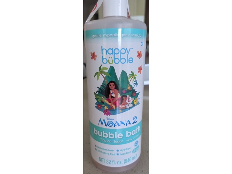 Disney Moana 2 Happy Bubble Bath, Lightly, 32 fl oz/946 mL
