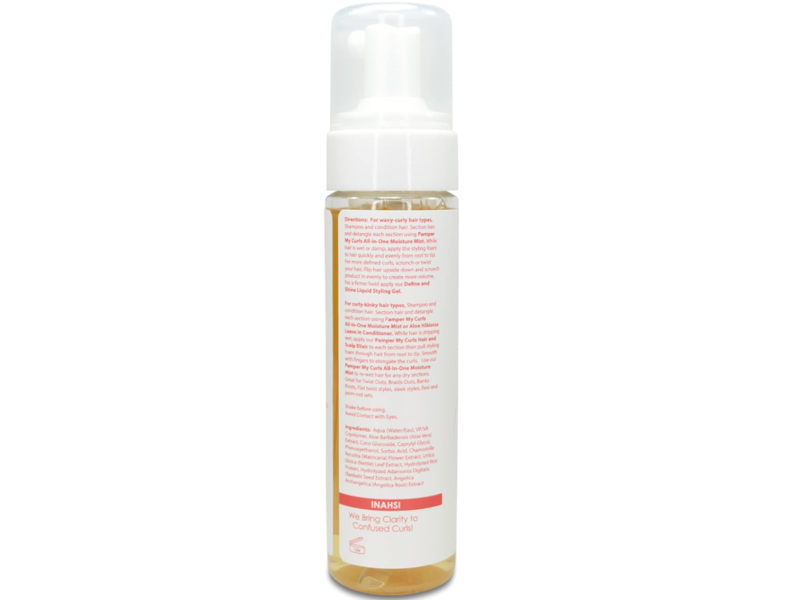 Inahsi Define & Shine Volumizing Styling Foam, Fragrance Free, 7.5 fl oz/210 mL
