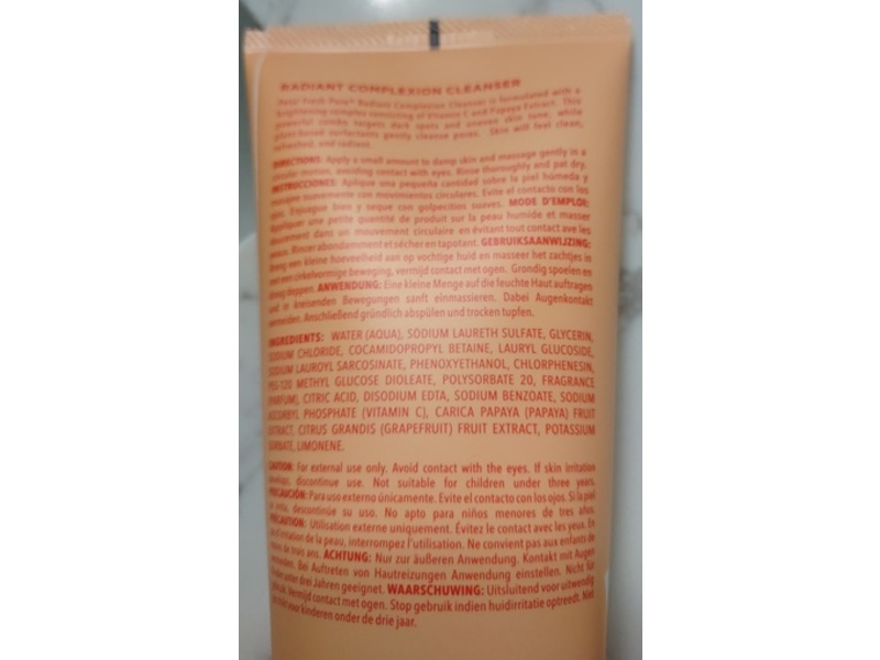 Petal Fresh Pure Radiant Complexion Cleanser, Papaya, 6 fl oz/177 mL