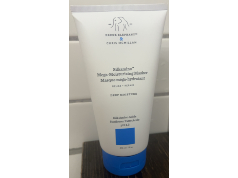 Drunk Elephant Silkamino Mega-Moisturizing Masker, Silk Amino Acids & Sunflower Fatty Acids, 7 fl oz/210 mL