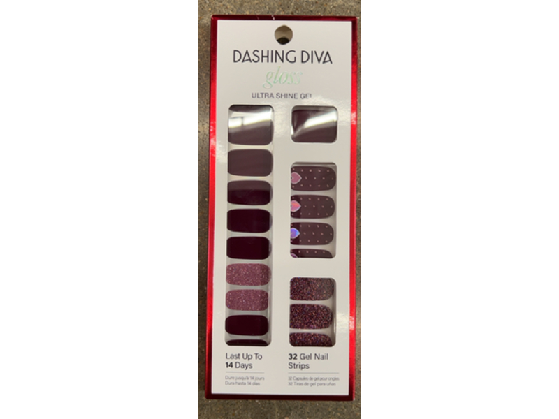 Dashing Diva Gloss Ultra Shine Gel Nail Strips, Innocent Flirting, 32 Count