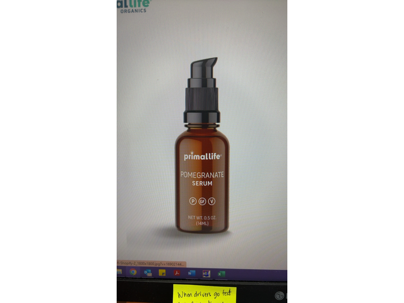 Primal Life Serum, Pomegranate, 0.5 oz/14 mL