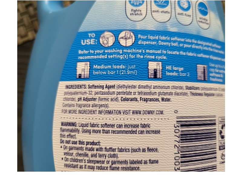 Downy 2 In 1 Soft & Fresh Liquid Fabric Softener, Clean Breeze, 60 Loads, 44 fl oz/1.31 L