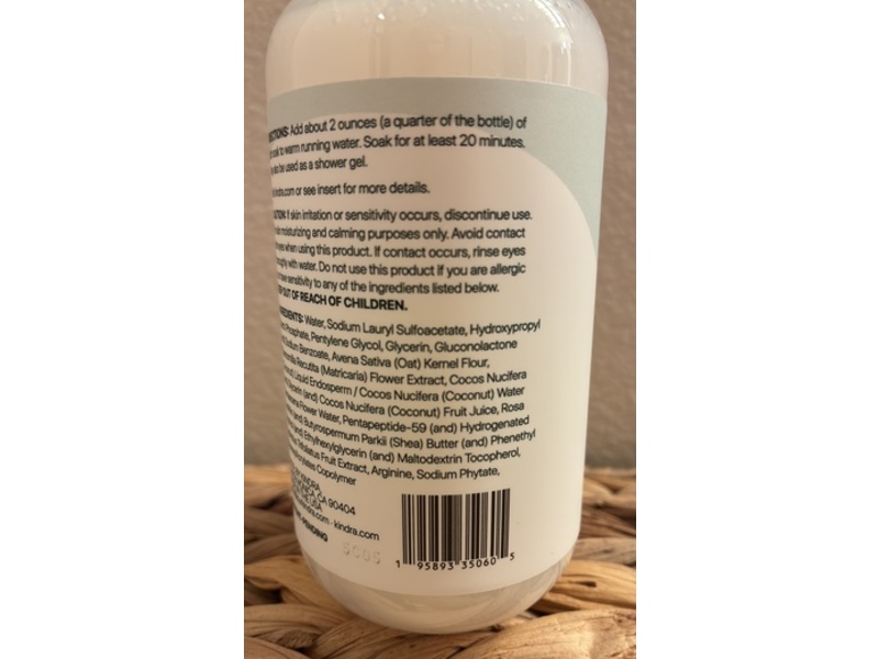 Kindra Soothe Bath Soak And Shower Gel, 8 fl oz/237 mL