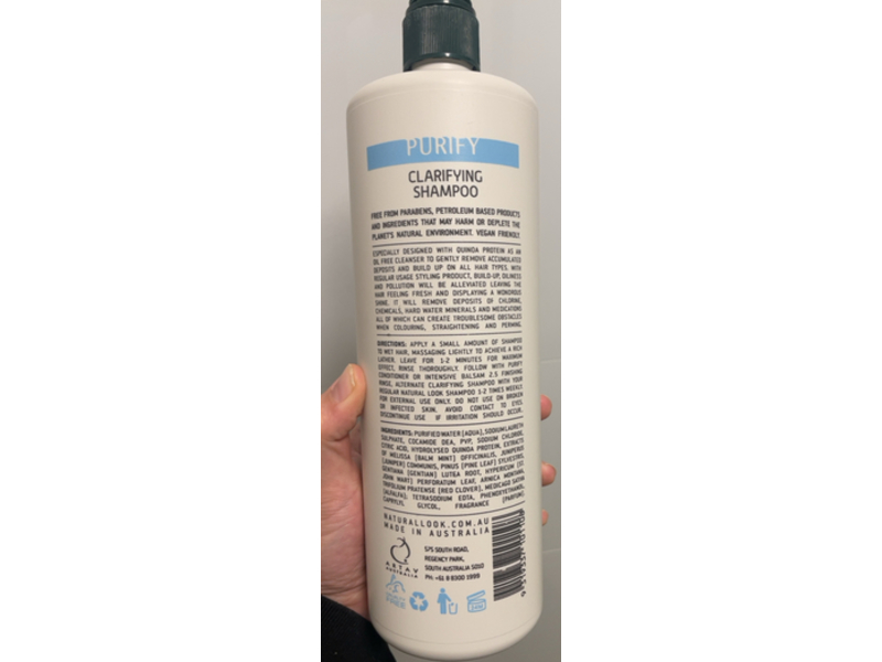 Natural Look Purify Clarifying Shampoo, 33.8 fl oz/1 L