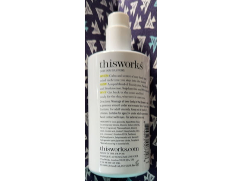 This Works In The Zone Shower Gel, Eucalyptus & Frankincense, 10.1 fl oz/300 mL