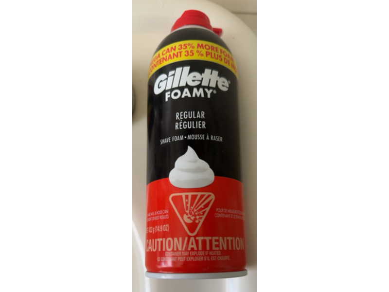Gillette Foamy Regular Shave Foam, 14.9 oz/422 g