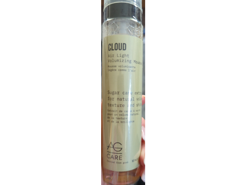 AG Care Cloud Air Light Volumizing Mousse, Sugarcane Extract, 3.6 fl oz/107 mL