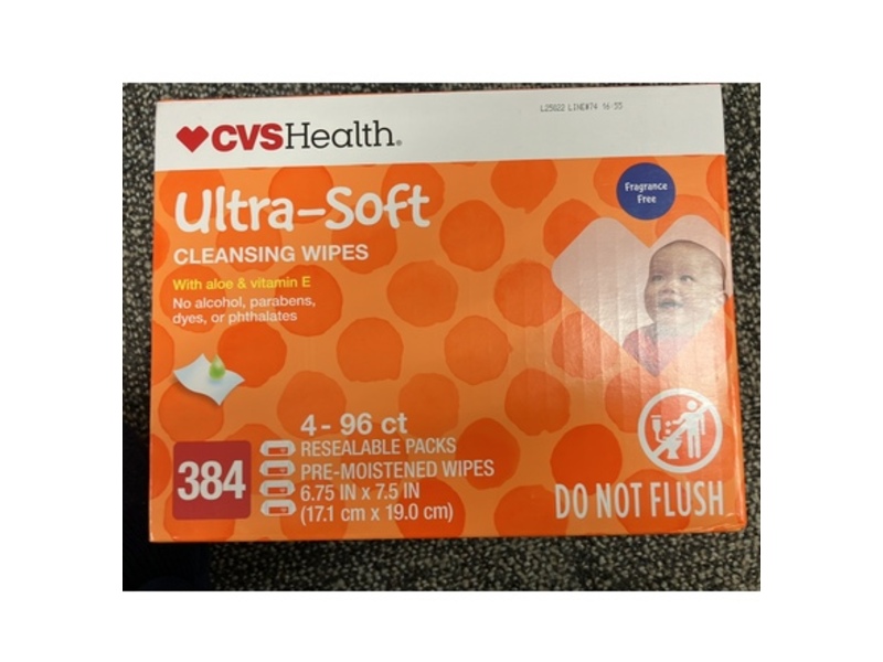 CVS Health Ultra-Soft Cleansing Wipes, Aloe & Vitamin E, 384 Count
