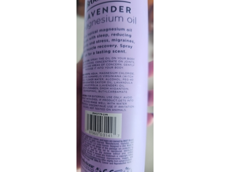 Brookstone Magnesium Oil, Lavender, 12 fl oz/355 mL