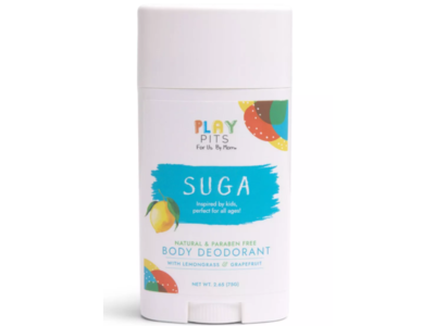 Play Pits Kids Natural Suga Body Deodorant, Lemongrass & Grapefruit, 2.65 oz/75 g, 2 Pack