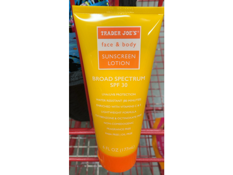 Trader Joe's Face & Body Sunscreen Lotion, 6 fl oz