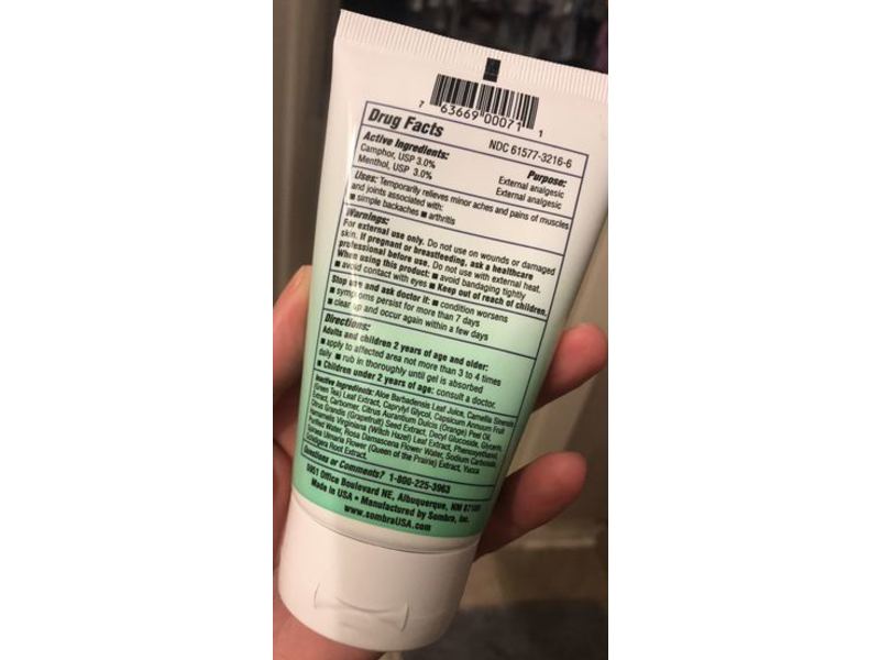 Sombra Warm Therapy Natural Pain Relieving Gel, 4 oz/113.6 g