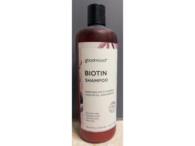 Goodmood Biotin Shampoo, Vitamin E, Castor Oil & Keratin, 16 oz/473 mL