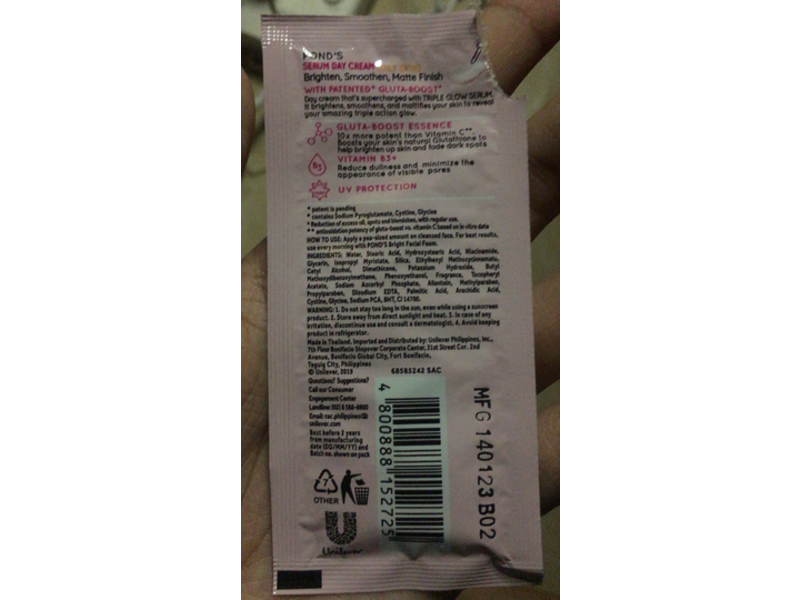 Pond's Bright Serum Day Cream detox, 7 g