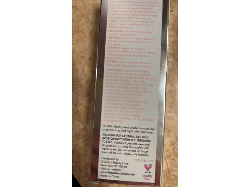 Global Beauty Care LIFT AND FIRM EYE CREAM WITH COLLAGEN AND PEPTIDES