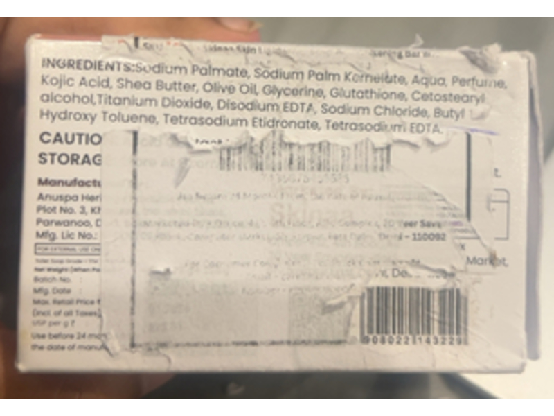 Skinaa Skin Lightening Soap, Glutathione & Kojic Acid, 75 g, Pack Of 3