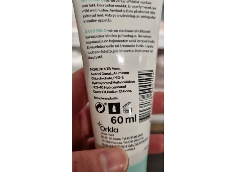 Bats Extra Effective Mild Antiperspirant, 60 mL