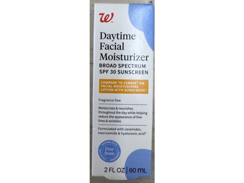 Walgreens Daytime Facial Moisturizer, SPF 30, 2 fl oz/60 mL