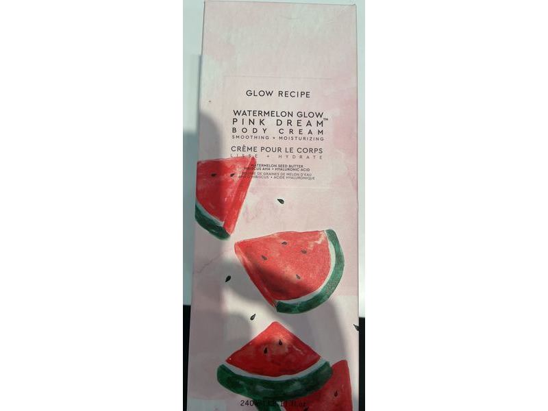 Glow Recipe Pink Dream Body Cream, Watermelon Glow, 8.4 oz/240 ml
