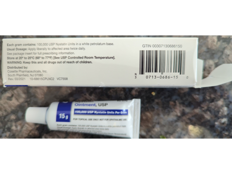 Nystatin Ointment USP 100,000 u,15 g Cosette Pharmaceuticals, Inc. (RX)