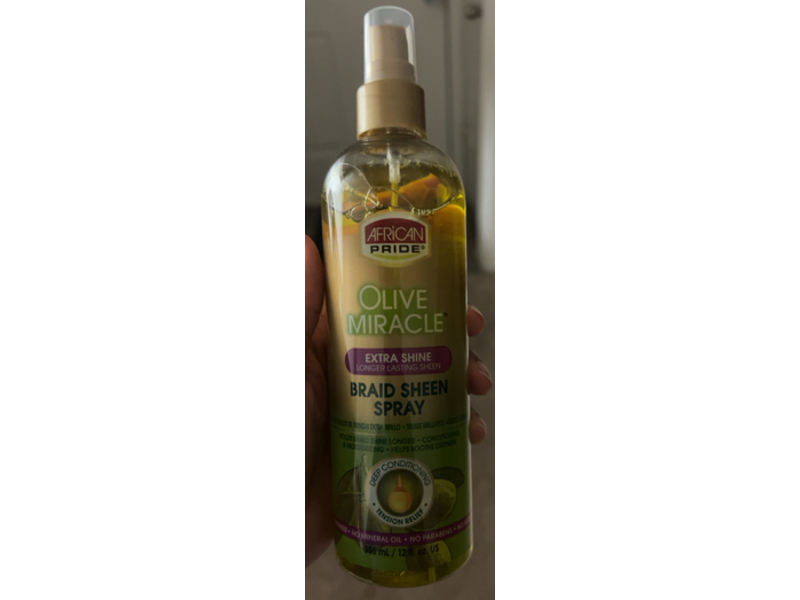 African Pride Braid Sheen Spray, Extra Shine, 12 fl oz/355 mL