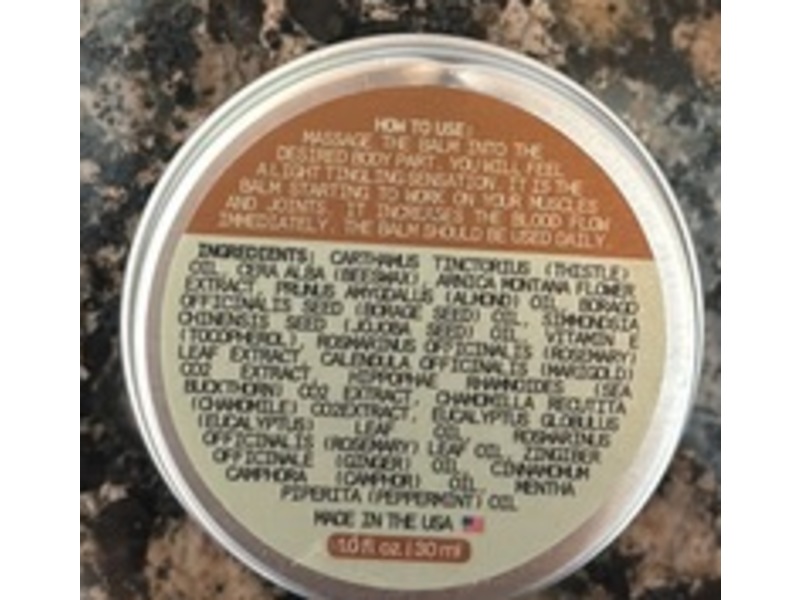 Norse Organics Muscle & Joint Builder Balm, Arnica Sea Buckthorn Peppermint, 1.0 fl oz/30 mL