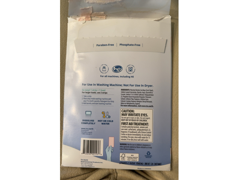 Tru Earth Fabric Softener Strips, Fresh Linen, 64 Strips